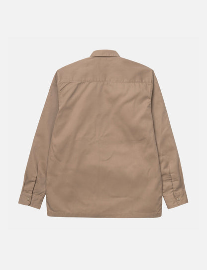 Master Shirt - Khakifarbenes Lederbraun