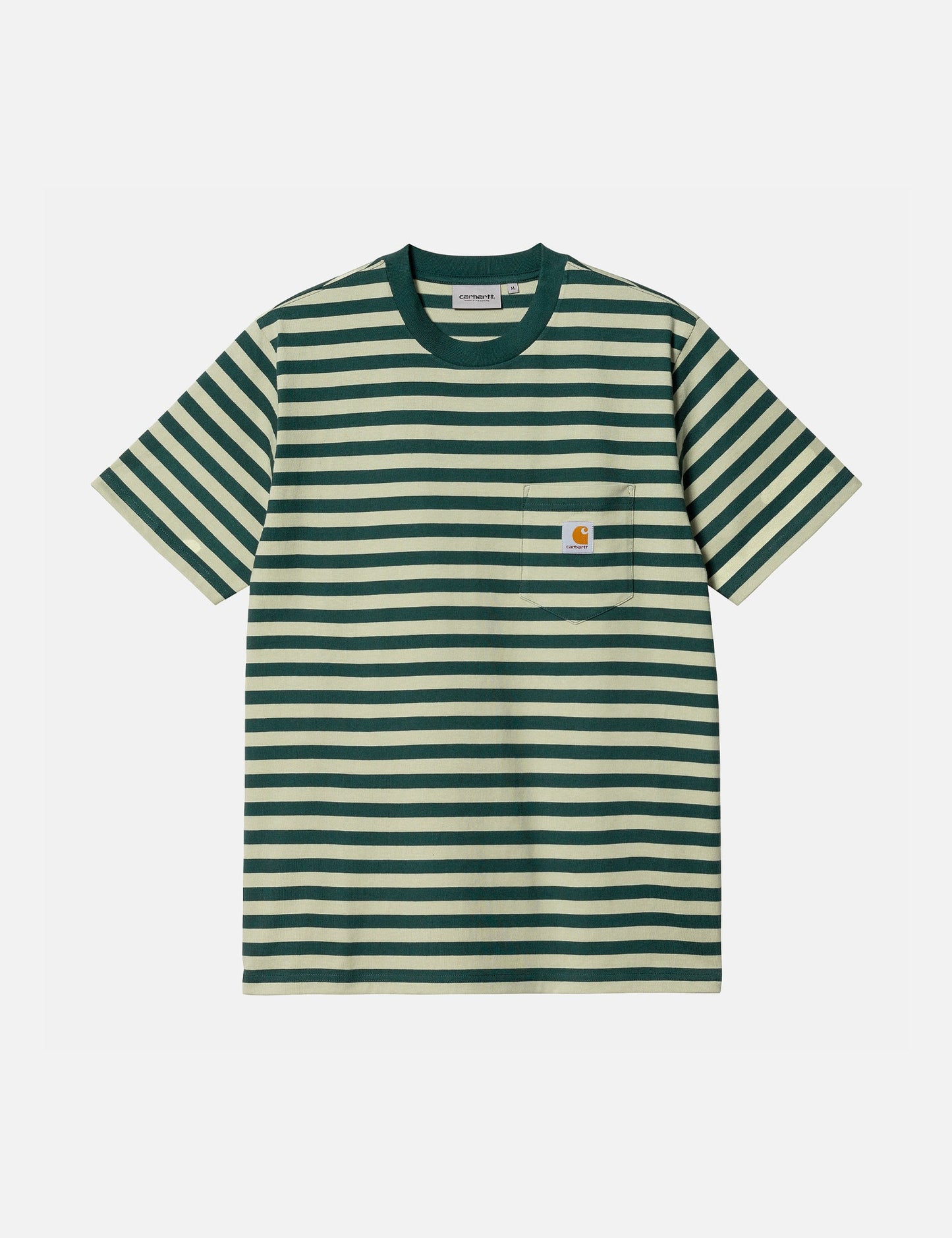 T-Shirt Scotty Stripe Pocket (Regular) – Botanic Green/Agave Green