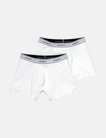 Baumwoll-Trunk-Boxershorts (2er-Pack) – Weiß