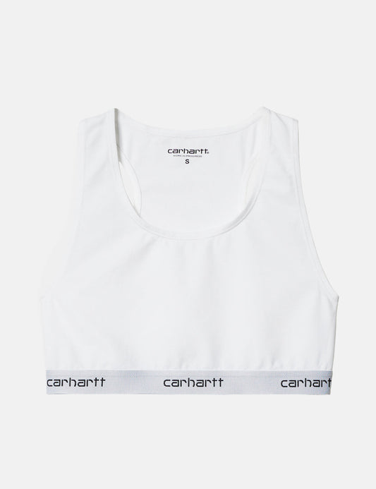 Damen Script Racer Tanktop – Weiß