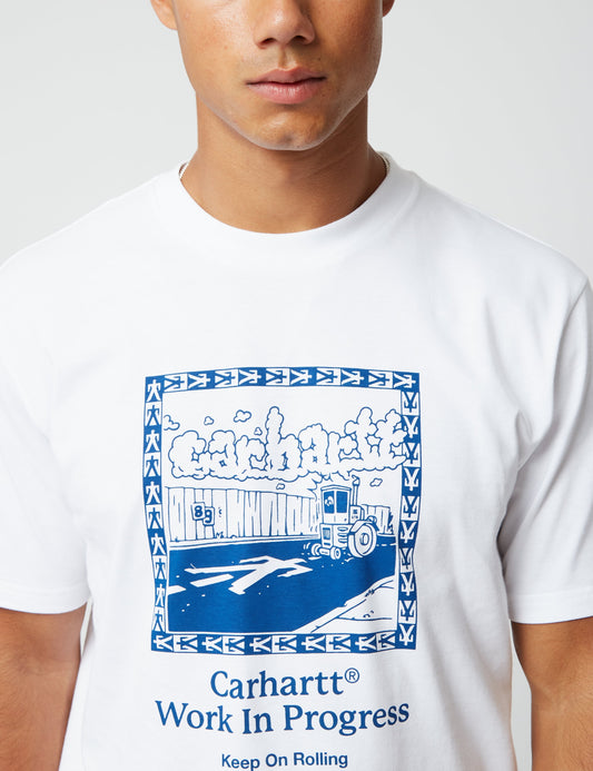Dampfwalzen-T-Shirt – Weiß