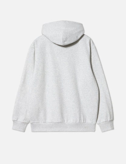 Sweat à capuche Happy Script - Gris chiné cendré