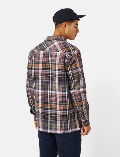 Chemise Valmon (coupe droite) - Valmon à carreaux/Marron Hamilton