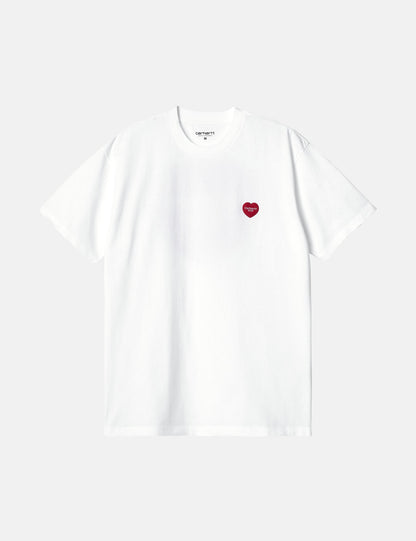 T-shirt Double Cœur (Bio) - Blanc