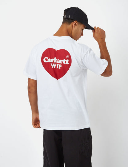 T-shirt Double Cœur (Bio) - Blanc