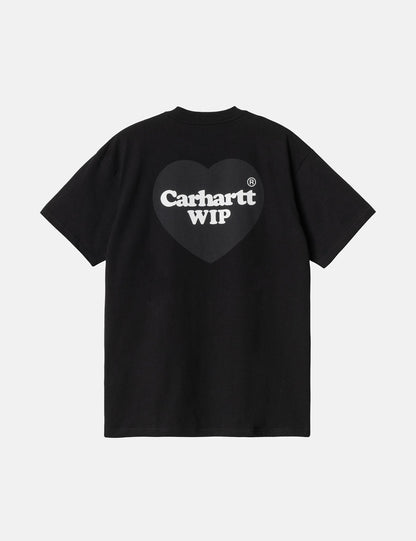 T-Shirt Double Cœur (Bio) - Noir