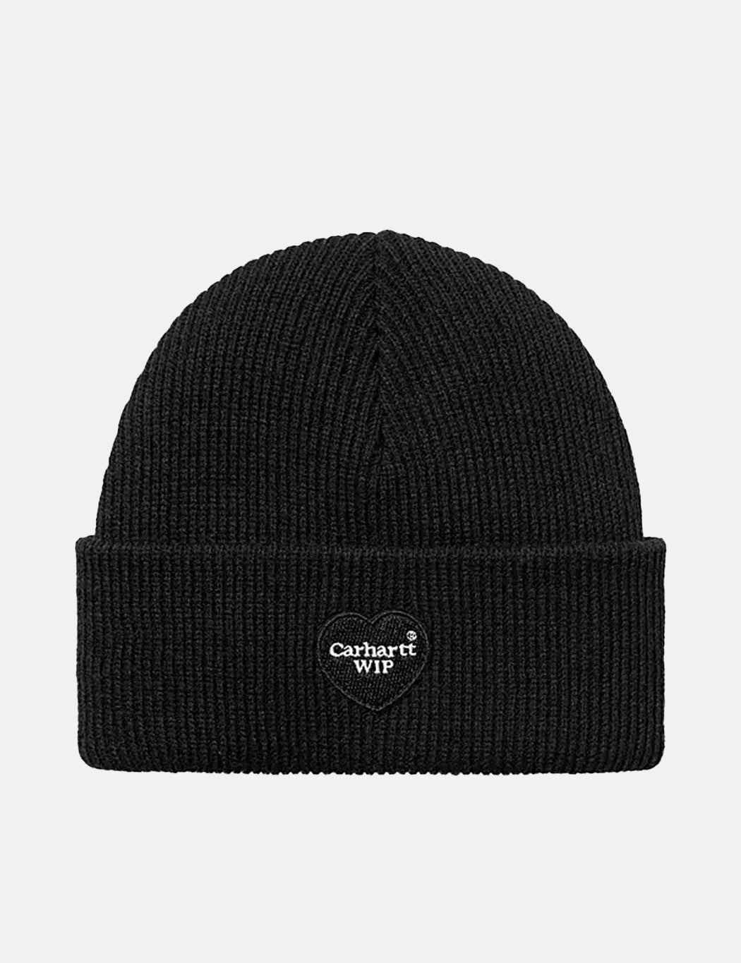 Herzbeanie-Mütze – Schwarz