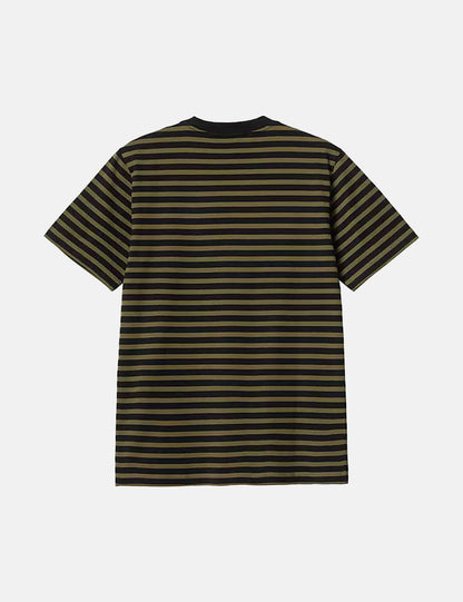 Seidler Pocket T-Shirt (Seidler Stripe) – Highland Green/Black