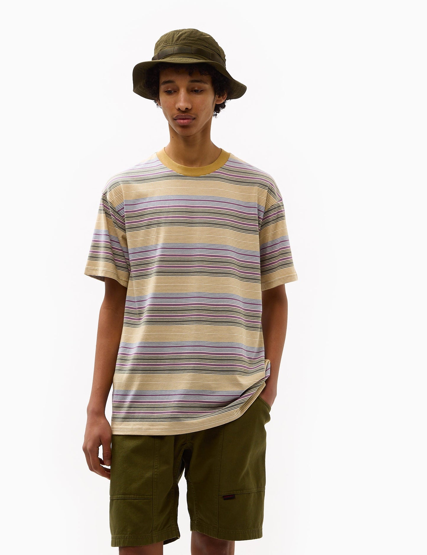 Coby Stripe T-Shirt (Loose) – Bourbon Brown