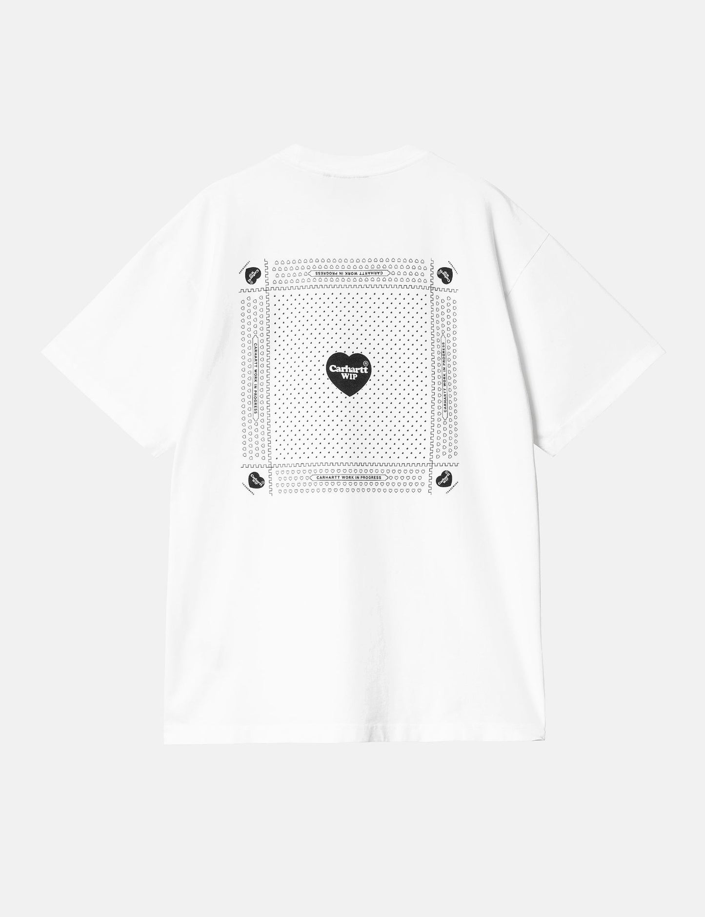 T-shirt bandana cœur (ample) - Blanc