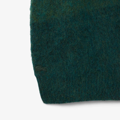 Landschafts-Jacquardpullover aus Alpakawolle