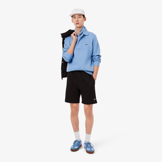 Geripptes Baumwoll-Polo-Sweatshirt