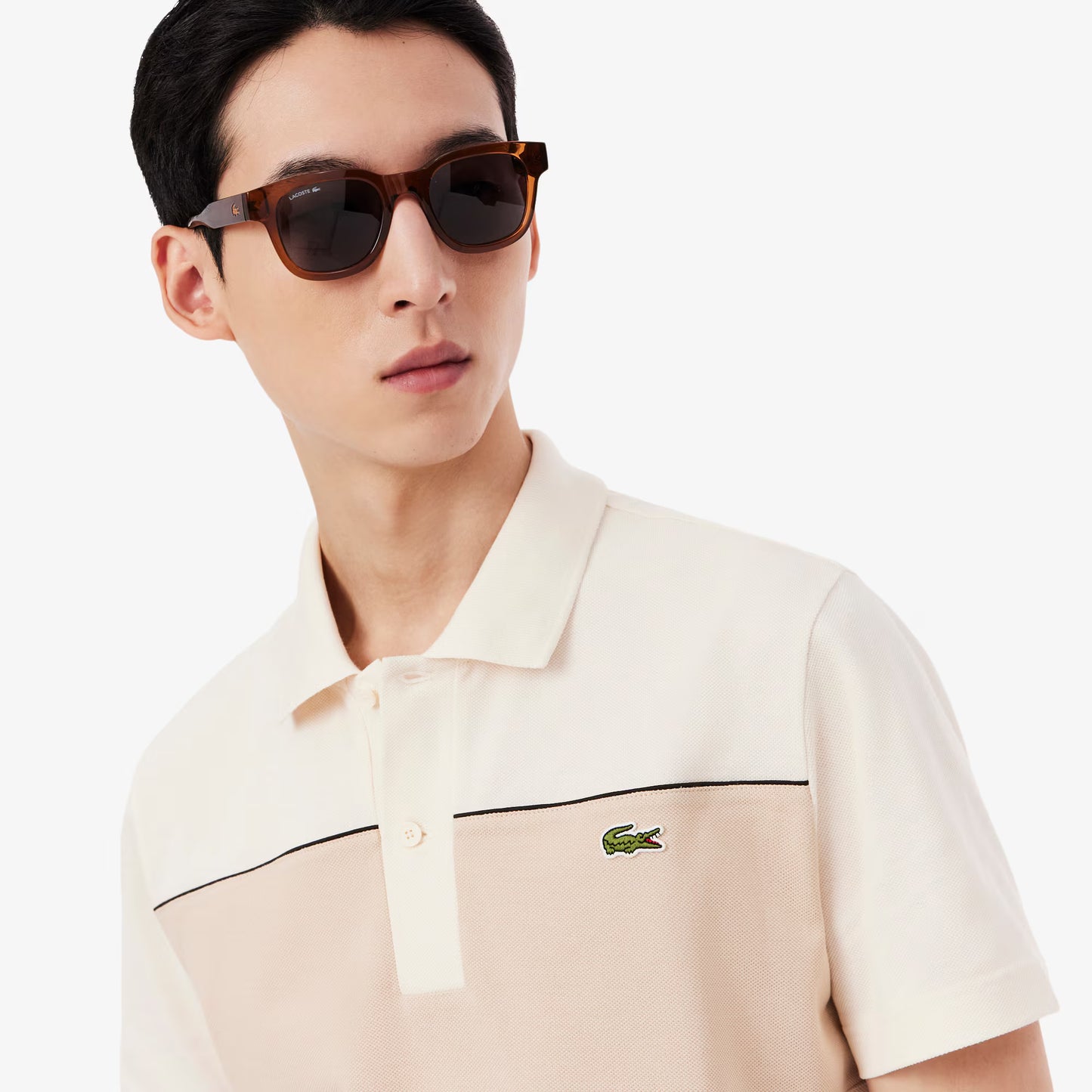 Regular Fit Colour-Block Pique Polo Shirt