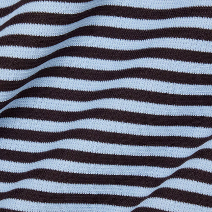 Gestrichelte Baumwoll-T-Shirt mit Textur