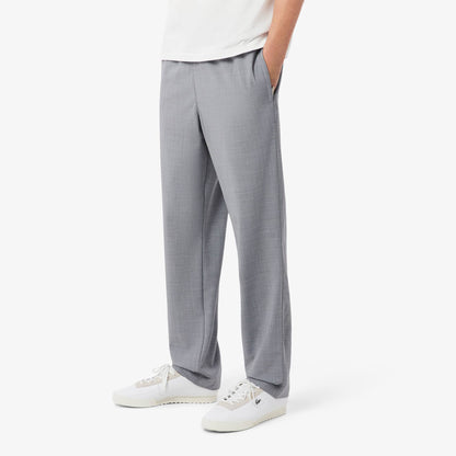 Regular Fit Chinohose aus Wollflanell