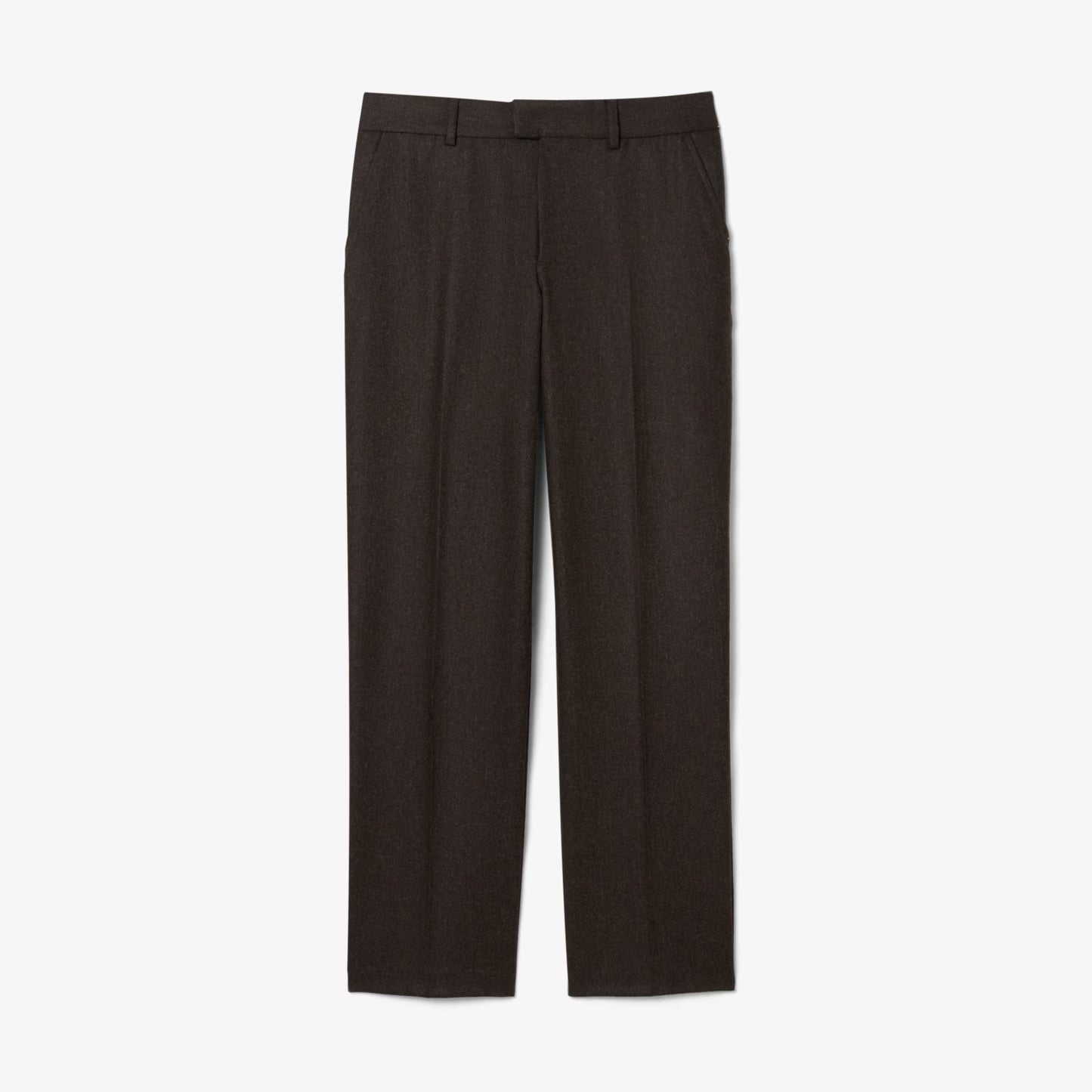 Straight Fit Chevron Wool Pants