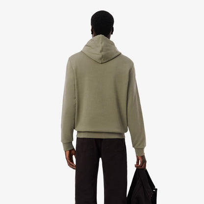 Kapuzenpullover mit Logo-Streifen und Reißverschluss