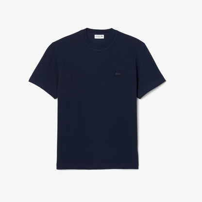 Ribbed Neck Petit Pique T-shirt