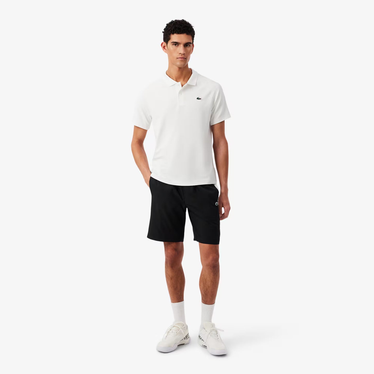Shorts de sport avec bande en taffetas diamant