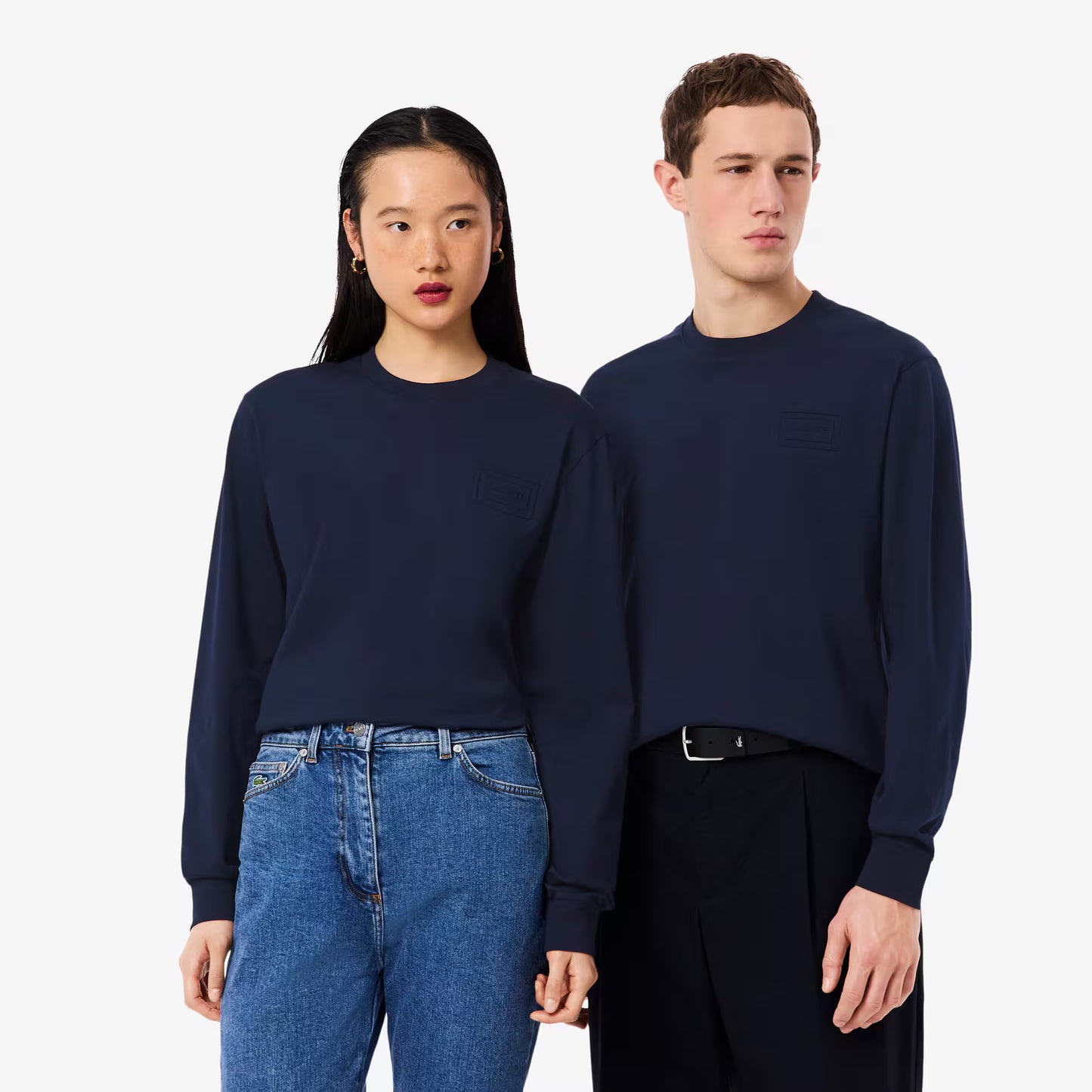Langärmeliges Baumwoll-T-Shirt