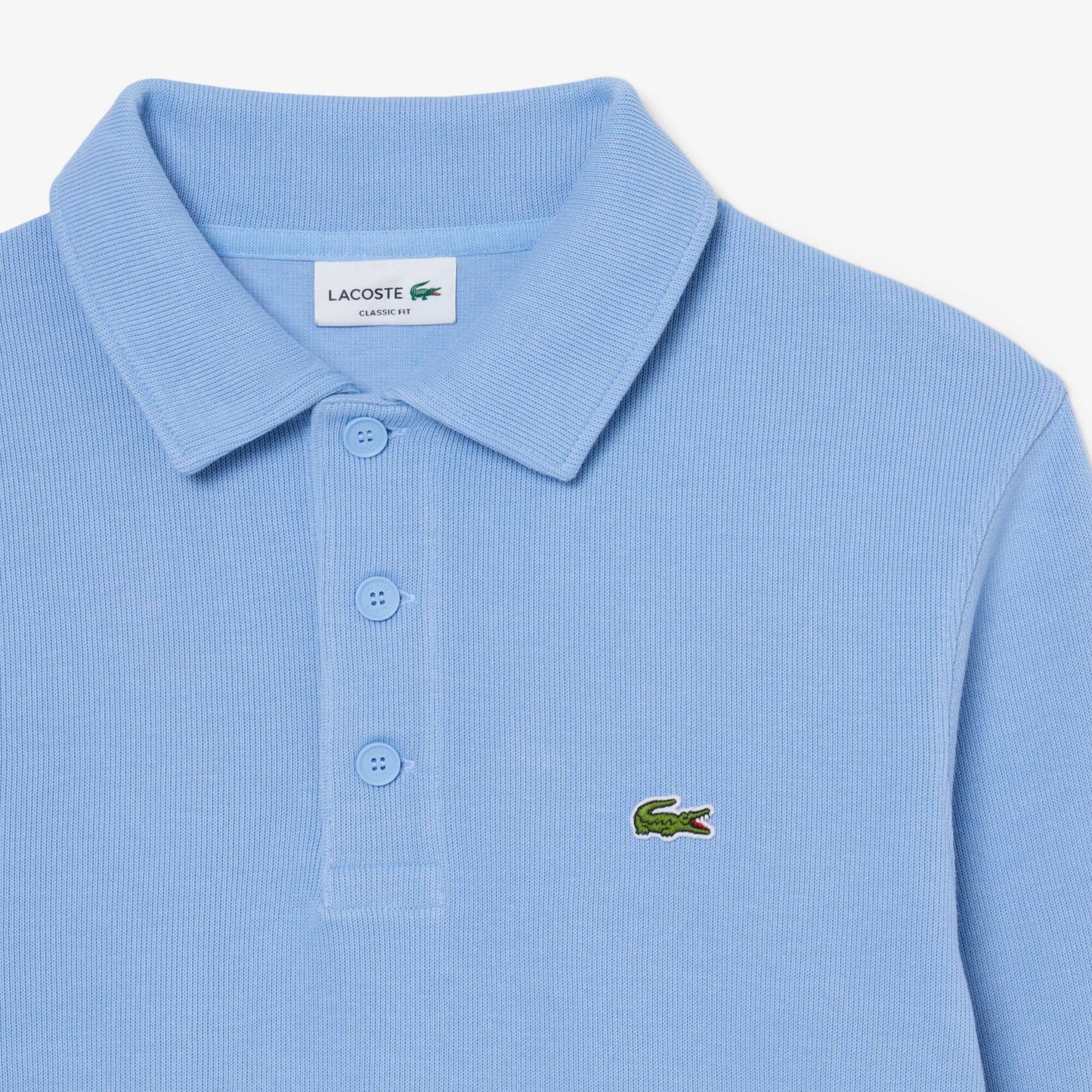Ribbed Cotton Polo Collar Sweatshirt