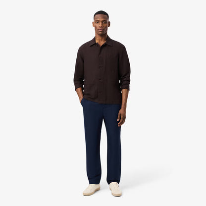 Regular Fit Leinen-Chino-Hose