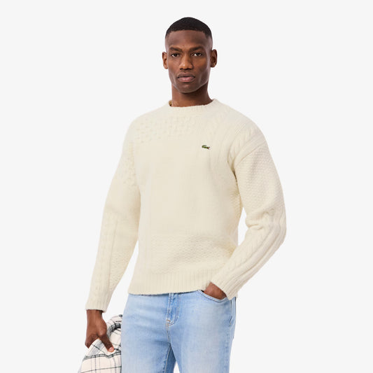 Pull en laine à effet patchwork coupe décontractée