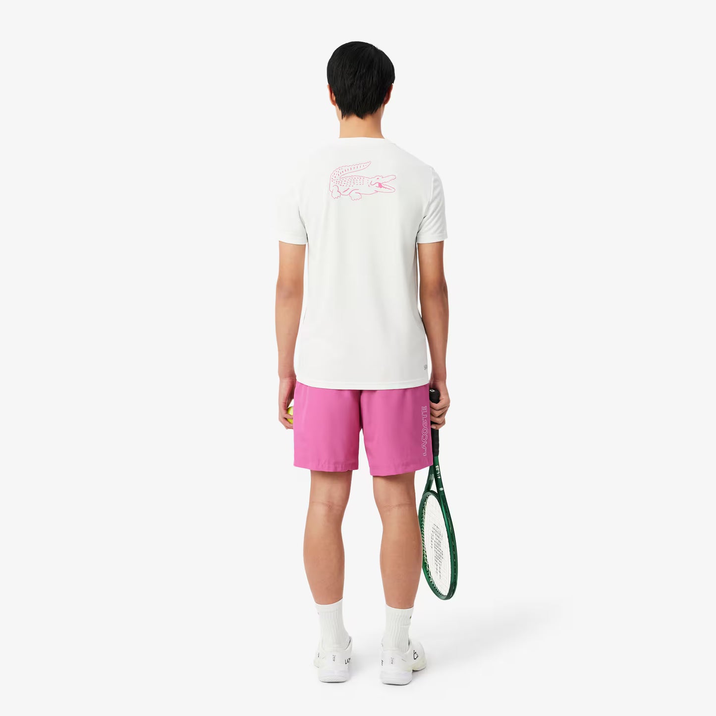Sportshorts aus Taft mit Rautenmuster und Zierleiste