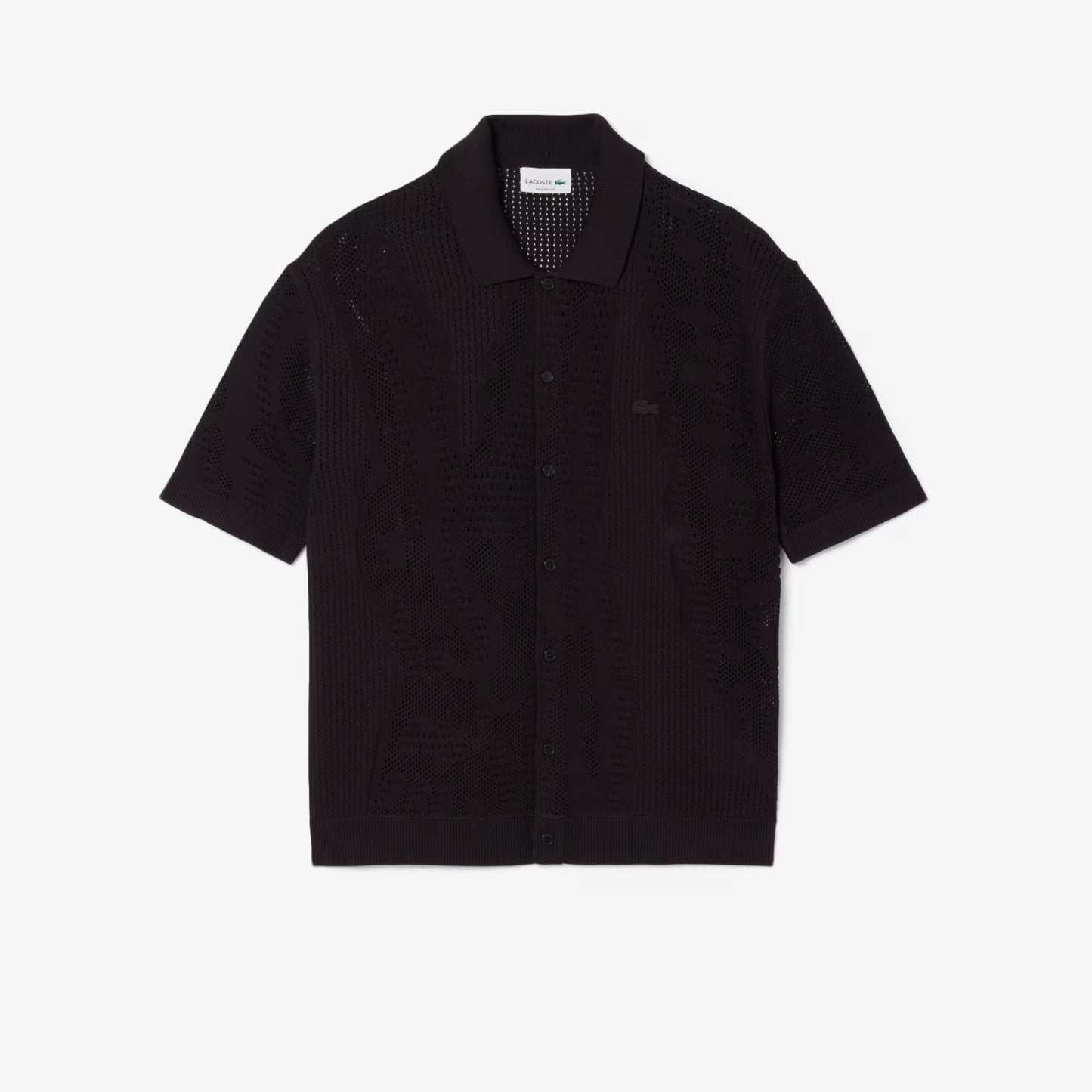 Chemise en maille ajourée crocodile