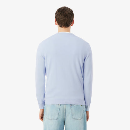 Monochrome Cotton V-neck Sweater