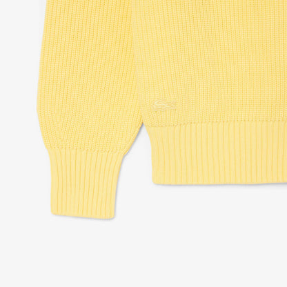 Pull en tricot côtelé perlé avec badge