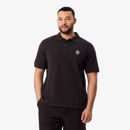 Classic Fit Badge Accent Pique Polo Shirt