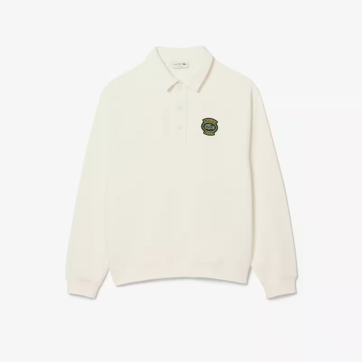 Locker geschnittenes Fleece-Sweatshirt mit Polokragen