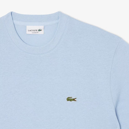 T-shirt en piqué de coton et lin épais