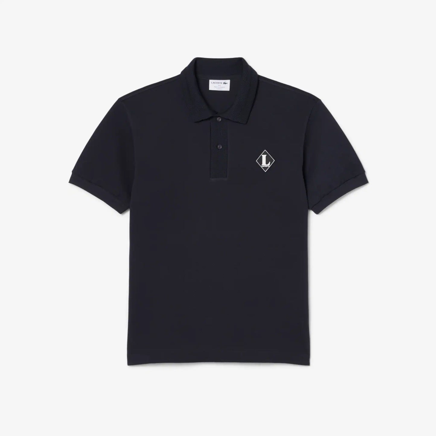 Französisches Polo-Shirt mit Badge im klassischen Schnitt