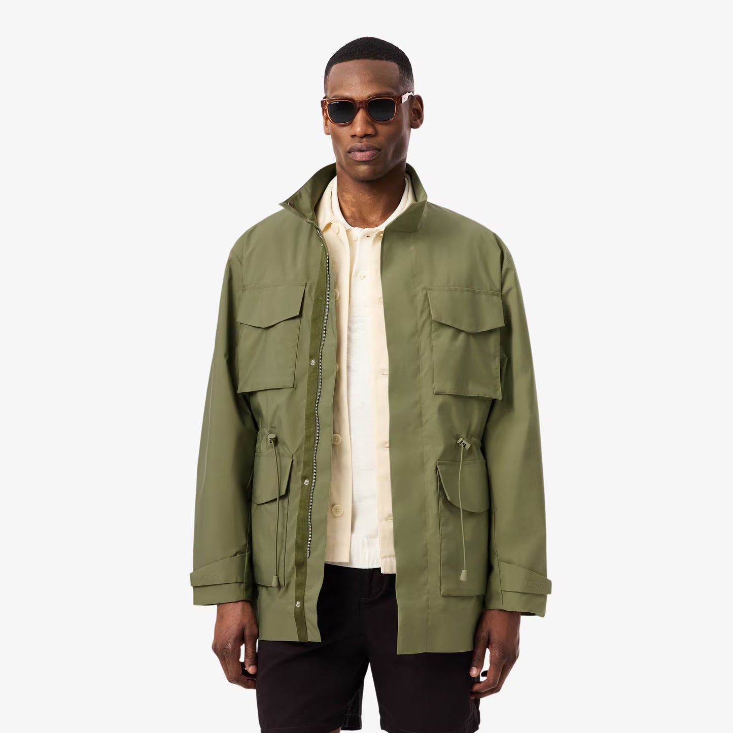 Halblange wasserabweisende Windbreaker-Jacke