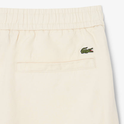 Short en sergé de lin mélangé, coupe droite