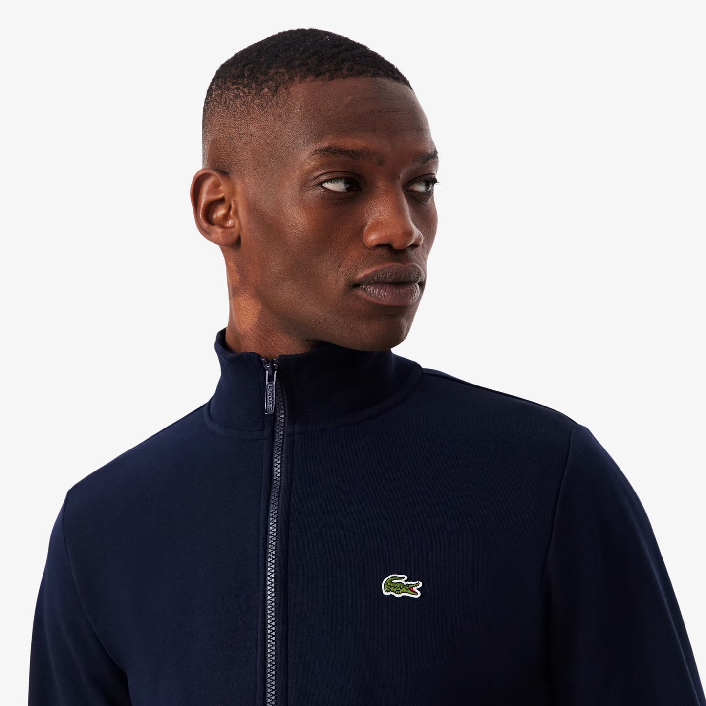 Sweatshirt aus Fleece mit Reißverschluss und hohem Kragen