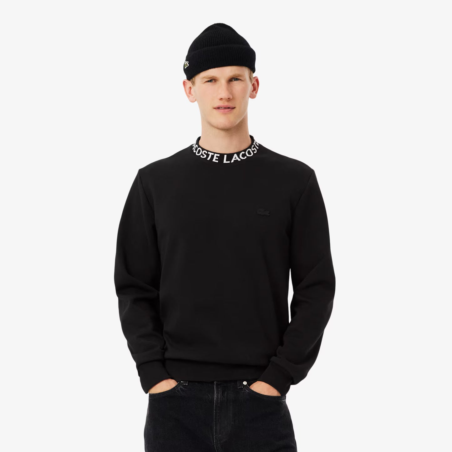 Sweat-shirt en jersey jacquard de marque